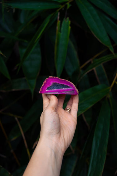 Pink Agate Cave with Druzy